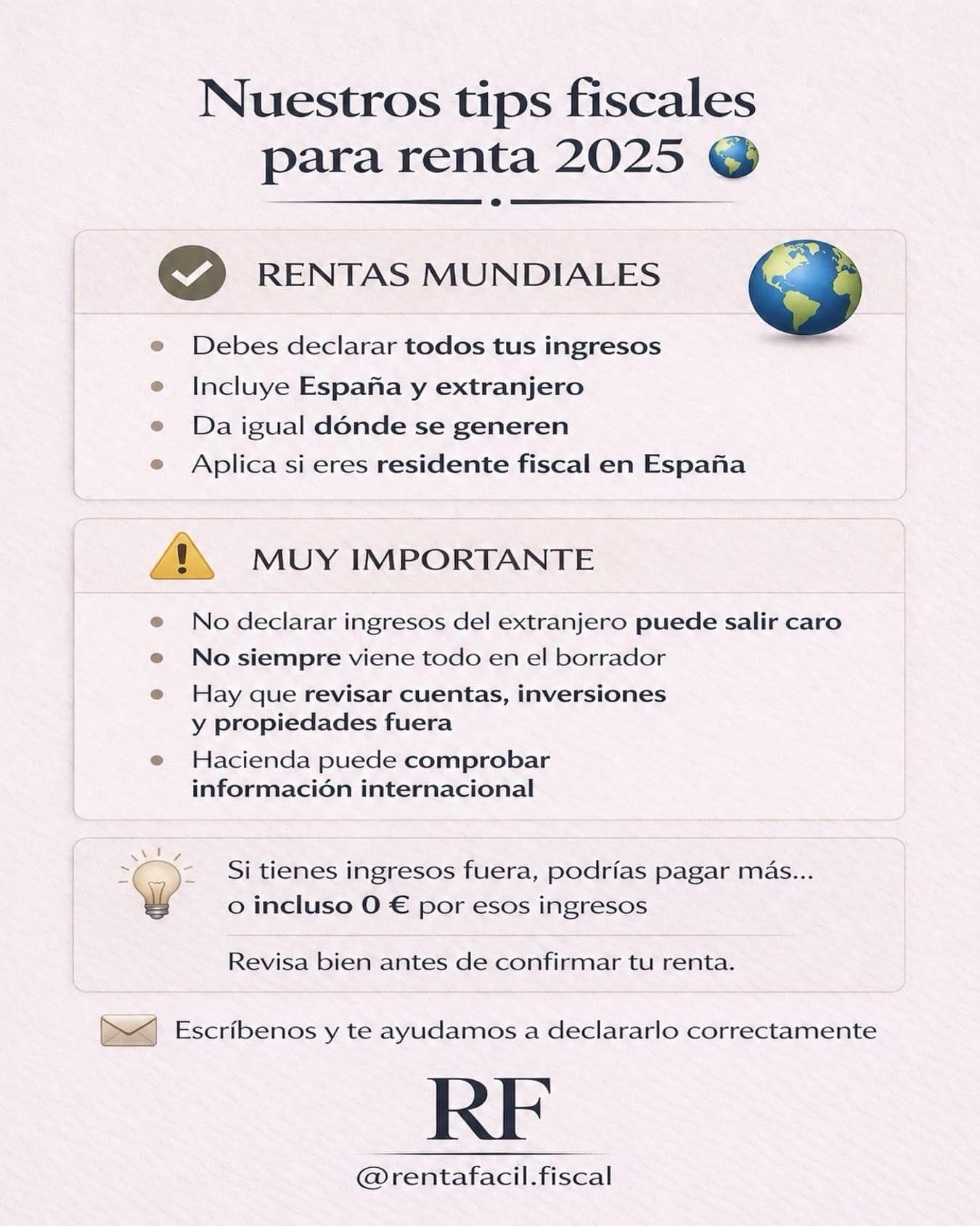 Nuestros tips fiscales para la Renta 2025